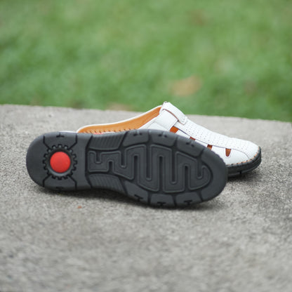 Premium Half Sacchi Shoes-[SH-90]-White