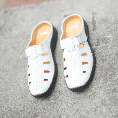 Premium Half Sacchi Shoes-[SH-90]-White