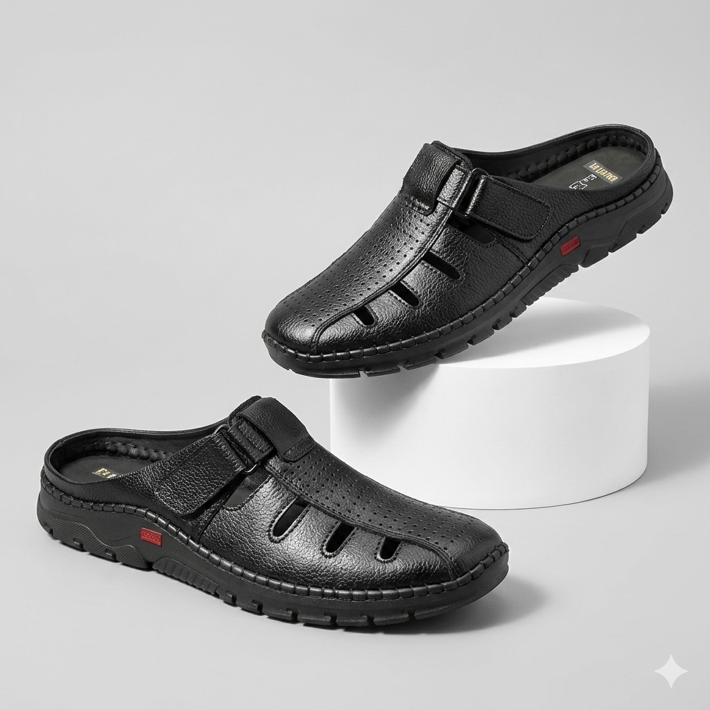 Premium Half Sacchi Shoes-[SH-90]-Black